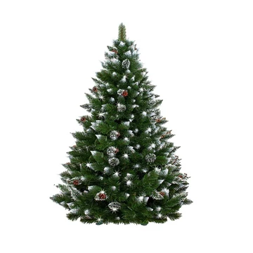 Műfenyő havas ágvéggel, tobozzal díszitve – több méretben rendelhető