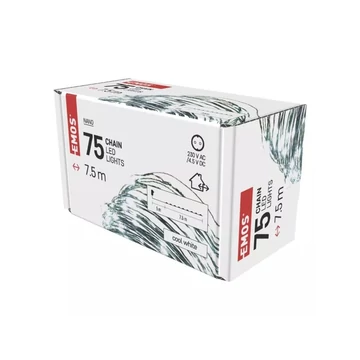 Kültéri nano fényfüzér (75 LED/7,5 méter) időzítővel - hideg fehér