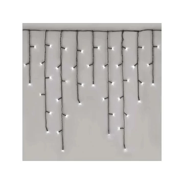 Kültéri LED-es jégcsap fényfüggöny (200 LED/3.6 méter) 8 program, hideg fehér